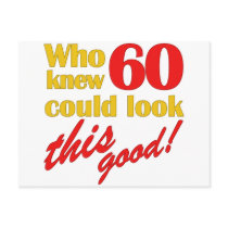 Hilarious 60th Birthday Gifts Postcards