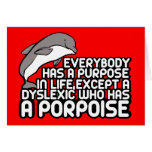 Hilarious dyslexics joke card
