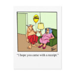 Hilarious Gift of Love! postcards