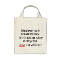 Hilarious Nurse Gifts "Behind Every Stable Nurse" Canvas Bags