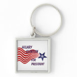 Hilary Clinton For President Shooting Star Key Chain