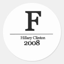 Hillary 2008 round sticker