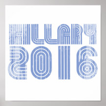 HILLARY 2016 vintage Faded.png Poster