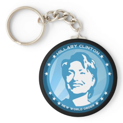 hillary clinton 08. blue rays. keychains by asyrum