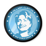 hillary clinton 08. blue rays. magnets