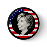 hillary clinton 08. us flag. picturesque.