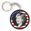 hillary clinton 08. us flag. picturesque. keychains