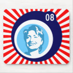 hillary clinton : blue bubbles & red rays: mousepads