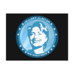 hillary clinton. blue rays : post card