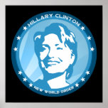 hillary clinton : blue rays : posters