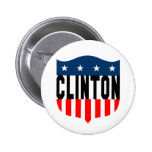 hillary clinton : stars & stripes : pinback button