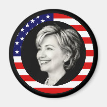 hillary clinton. us flag. magnets