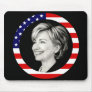 hillary clinton. us flag. picturesque.