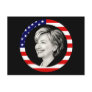hillary clinton. us flag. picturesque.