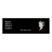 Hillary Clinton - Yes she can! Business Card Templates