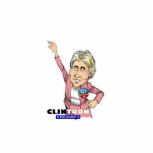 Hillary Clintoon for President Photo Cutout