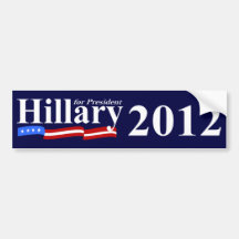 Hillary For President 2012 Bumper Sticker