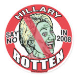 Hillary Rotten Clinton Round Sticker