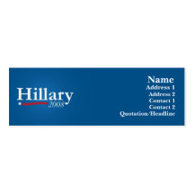 Hillary - Skinny Business Card Template