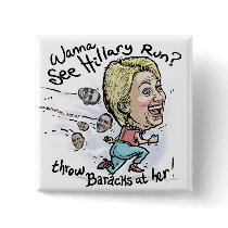 Hillary Throw Baracks Button
