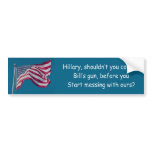 Hillarys gun control advise bumper stickers