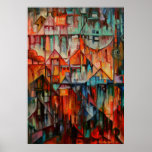 Hilltop Houses - Canvas Print