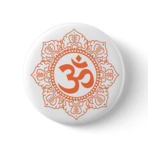 HINDU - BUDDHA SYMBOLS OM,OHM BUTTON