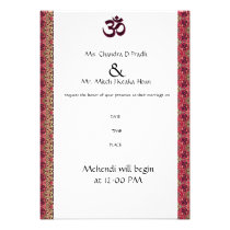 Hindu Om Wedding Invitation invitations