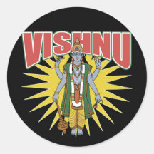 Hindu Vishnu Round Stickers