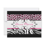Hip and Chic Animal Print Note Card invitations
