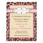 Hip and Chic Animal Print: Pink Custom Invitations