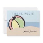Hip and Fun Beach Ball Note Card Invitation