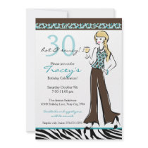 Hip and Sexy Young Woman Party Invitation 2