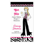 Hip and Sexy Young Woman Profile Card business cards