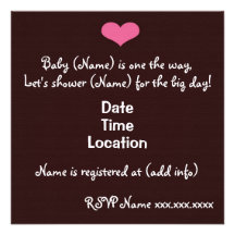 Hip Baby Girl Baby Shower Invitation