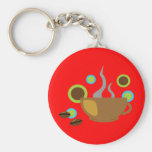 Hip Coffee Art Keychain