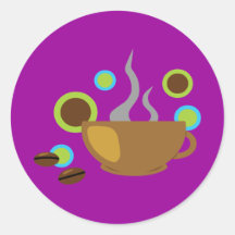 Hip Coffee Art Stickers