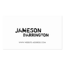 HIP GRUNGY TYPOGRAPHIC NAME Business Card