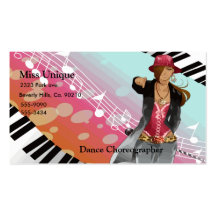 Hip Hop Chick Set Business Card Template