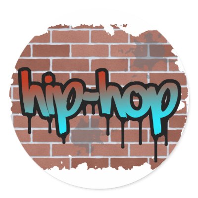 hip hop graffiti  design  round sticker by doonidesigns