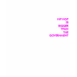 HIP HOP IS BIGGER THAN THE GOVERNMENT t-shirts
