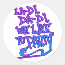 HIP HOP ROUND STICKER