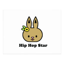 Hip hop star baby t-shirt post cards