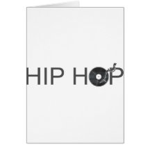 Hip Hop Turntable - Music Vinyl Record Disc Jockey Greeting Cards