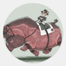 Hippestrian Round Sticker