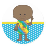 Hippie baby African American 2 stickers