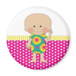 Hippie Baby Pink magnets