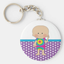 Hippie Baby Purple (2) Key Chain