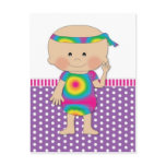 Hippie Baby Purple postcards