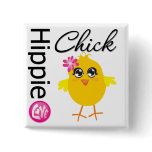 Hippie Chick 2 Buttons